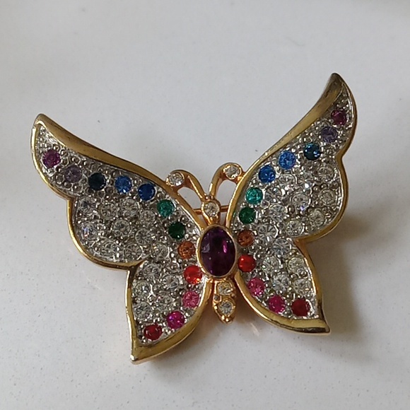 Fashion Jewelry Jewelry - Butterfly Rhinestone Brooch Pin
